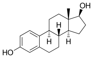 Chemical structure of estradiol